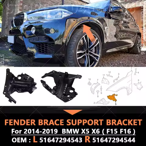 For 2014-2019 BMW X5 X6 (F15 F16) (35i 35iX 35dX 40iX 40eX 50iX M) Fender Brace Support Bracket 5164