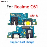 With IC USB Charging Port Dock Connector For Realme C61 Charger Port Board Repair Parts