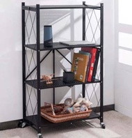 3 Tier/4 Tier/5 Tier Foldable Storage Rack Organizer Home Storage Rack Kitchen Rack Living Room Rak 