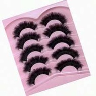 HBZGTLAD 5 Pairs Russian Strip Lashes Natural Looking Soft & Fluffy Mink Lashes 3D False Eyelashes R