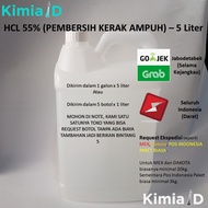 HCL 55% - 5 Liter -  Pembersih Keramik Karat Toilet Porselen - Pembersih kerak Semen