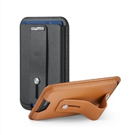 esr - halolock wallet magsafe compatible card pocket / black brown leather finger holder