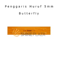 Butterfly Letter Mold 5mm BT-R5 - 5mm Screen Printing Mall Letter Template Techniques Ruler