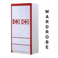 2 DOOR WARDROBE / SWING DOOR WARDROBE 2 DOOR/  CLOTHS STORAGE CABINET/ KID WARDROBE/CUPBOARD/CHILDREN WARDROBE/