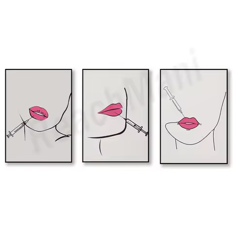 Botox Art, Lip Fillers, Botox and Fillers Wall Art, Botox Poster, Beauty Salon Decor, Botox, Lip Inj