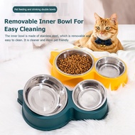 Double Dog Cat Bowls Cat Food Dishes for Pet Easily Detached Wet and Dry Food Bowl Set Pet Cat Bowl Dish Bowls For Cats
