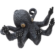 Black Resin Octopus Aquarium Ornament, Funny Fish Tank Decor, 4.72"x4.25"