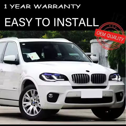 Headlight For BMW X5 E70 2007-2013 Car автомобильные товары LED DRL Hella Xenon Lens Hella Hid H7 Ca