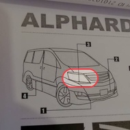 dac alphard anh10 2003-2006 chrome head lamp trim lid stainless steel accessories 2pcs