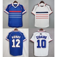 [Retro Version] 1998 France football jersey long sleeve custom name Home Retro Classics Soccer Jerse