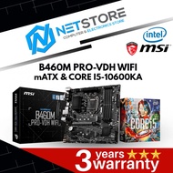 PWP MSI B460M PRO-VDH (WIFI) mATX & INTEL CORE I5-10600KA PROCESSOR