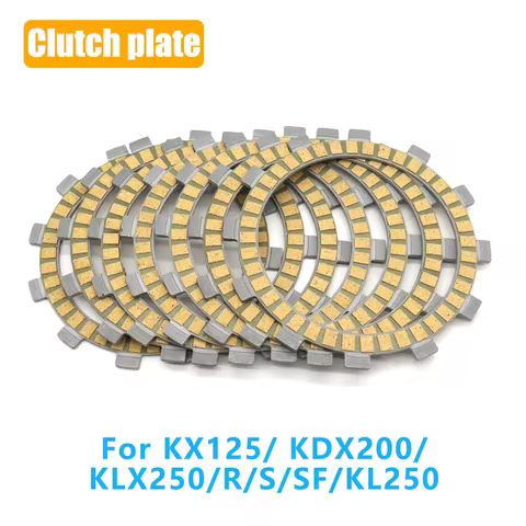 For Kawasaki KX125 KDX200 KLX250 KLX 250 R S SF KL250 KX 125 Motorcycle Clutch Friction Plate Set Di