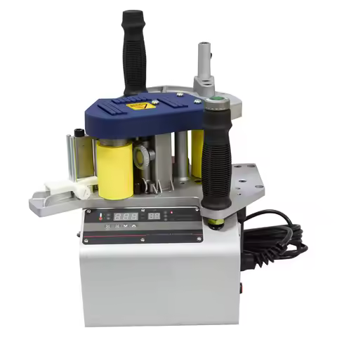 Double Side Gluing Portable Woodworking Edge Bander Edge Banding Machine Adjustable Speed/ Digital T