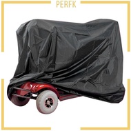 [Perfk] Black Heavy-Duty Motorcycle Mobility Scooter Cover Waterproof Sun Protection