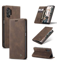 CASEME SAMSUNG GALAXY A32 4G / A325F Flip Wallet Leather Case Cover Sarung Dompet Caseme Kulit PU Or