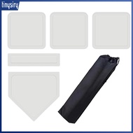 Softball Base Set Baseball Base Set 5pcs Baseball Rubber Bases Set with Home Plate for Baseball Soft