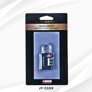 LUSHBERRY 3-Dial Combination TSA Certified Padlock Anti-Theft Travel Luggage Lock Padlock Travel Acc