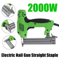 220V Electric Straight+Staple Guns Framing Tacker Eletric Nails Guns Electric Power Tools UShaped St