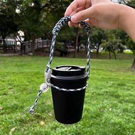 降落傘造型飲料提帶 傘繩手作環保杯套 質感色系飲料提繩