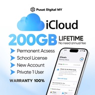 iCloud Storage Lifetime Permanent 200GB | Original School License | New Acc Request Username