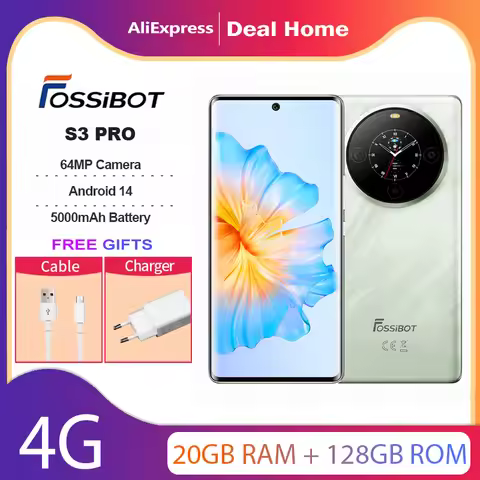 FOSSiBOT S3 PRO,Up to 20 Гб+128 Гб,Android 14,NFC,5000 мАч Battery,6.67" HD+ Display,64MP Camera,4G 