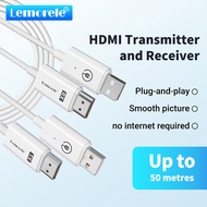 Lemorele P100 เครื่องส่งสัญญาณและรับ HDMI ไร้สาย 164FT / 30M 1080P 60Hz อะแดปเตอร์ hdmi ไร้สายแบบกระ