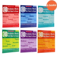 (Local shipment)6 books set 240 Vocabulary Words Kids Need to Know Grade 1-6 Vocabulary Exercises