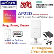 HP / HPE AP22D Router / Access Point w/2.5G Wan & 4-port Lan, Aruba Instant On , Bundled 48V Adapter