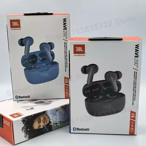 Original JBL Wave 200TWS Wireless Bluetooth Earphones Stereo Earbuds Bass Sound Headphones Headset J