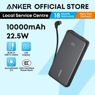 Anker Zolo CCC Power Bank 10000mAh 22.5W Fast Charging Built-in USB C Cable Portable Charger A110D