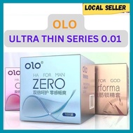 【OLO】 001 Ultra-Thin / Dots / Long Lasting Hyaluronic Acid Natural Latex Condom  颗粒 001超薄玻尿酸安全套 避孕套