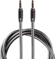 Lilware Metallic 35 Inches (90 cm) Aux Audio Cable 3.5mm Jack Male to Male Cord for Multimedia Devic