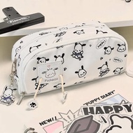 pensil case kotak pensil bekas pensil Sanrio Pacha Dog Pencil Case Double Layer Girls 2024 Gaya Ins 