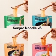 1AM Korean Konjac Noodle / Low Calorie Instant Konjac Noodle for Diet / Spicy Bibim, Katsuo Udon, Mulnaengmyeon, Soba Noodle