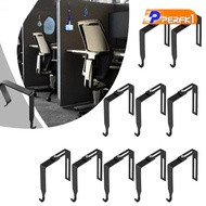 10Pcs Adjustable Cubicle Hangers Black Cubicle Wall Hooks for Towel Bag Door