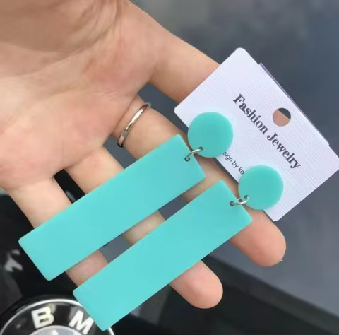 6 pair /lot fashion jewelry acrylic geometry square rectangle earring for women