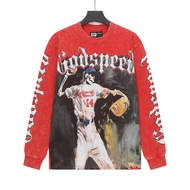 Graphic Mens T-shirt Godspeed Long Sleeve Loose Rock Clothes