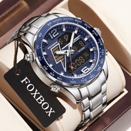 FOXBOX/Lex Dual Display Sports Watch Creative Fashion Men's Watch Multifunctional Luminous Electroni