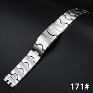 Coolmanloveit 19/17MM Watch Band Stainless Steel Watch Strap For Swatch Watch YCS YAS YGS IRONY Mens