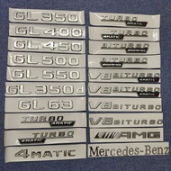 Applicable to Mercedes-Benz GL350   GL450   GL500   GL550   GL63   4matic car logo, word mark, rear 