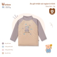 Áo giữ nhiệt Raglan bé trai bé gái Unbee size 6M-3Y chất Modal mềm mịn co giãn tốt