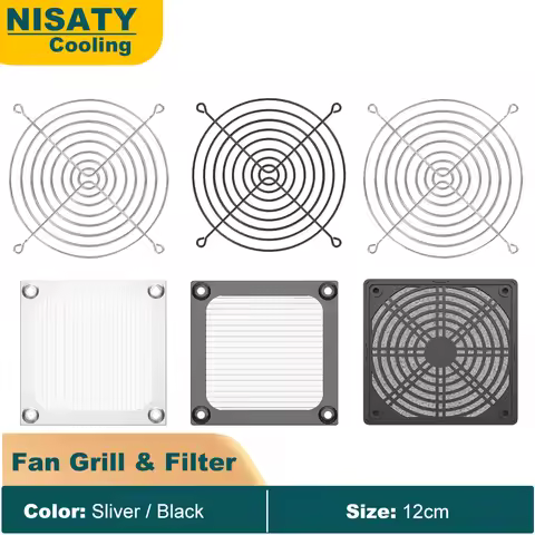 120mm Metal & Stainless Steel Fan Grill 12cm Alumiunum Fan Filter 4.72in 3-in-1 PC Fan Filter for 12