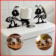 ns4 3D Printed Cute Ant Tissue Holder Wall Mount Bathroom Toilet Paper Roll Rack Bathroom Decor Orna
