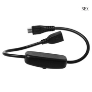 NEX MicroUSB Switch Extension Cable Upgraded Extension Cord with On  Power Switch