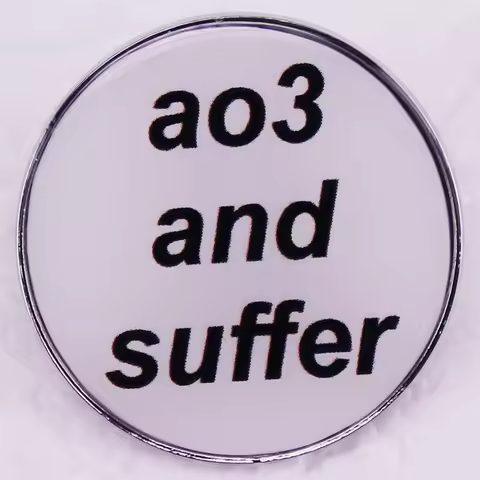 Ao3 and Suffer Button Badge Fanfiction Lover Pins Brooches