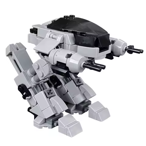 MOC Mechanical War Polices Mecha RoboCoped ED-209 Robot Characters Building Bricks Movie Bricks Toys