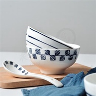 日式碗zakka餐碗家用米飯碗陶瓷4.5寸碗直口碗湯碗圓碗北歐日本碗