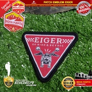 Patch Emblem Bordir EIGER GO RIDE Original - RED