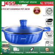 DESSINI ITALY iLTSP-28 Granite Die Cast Aluminium Non Stick Cerole Pot Bowl Deep Fry Pan Cookware To