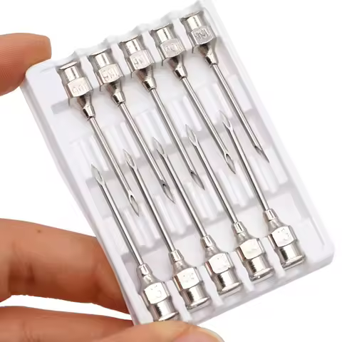 10Pcs Veterinary Syringe Needles Goat Pig Chicken Pet Injection Syringe Vaccination Vet Farm Tools P